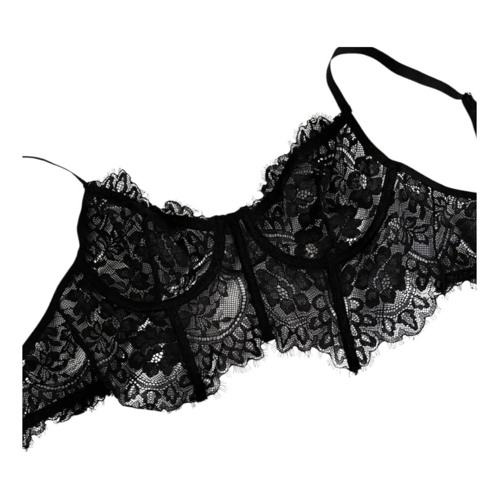 Cropped Jade Feminino Em Renda Sem Bojo Com Aro S/ Calcinha