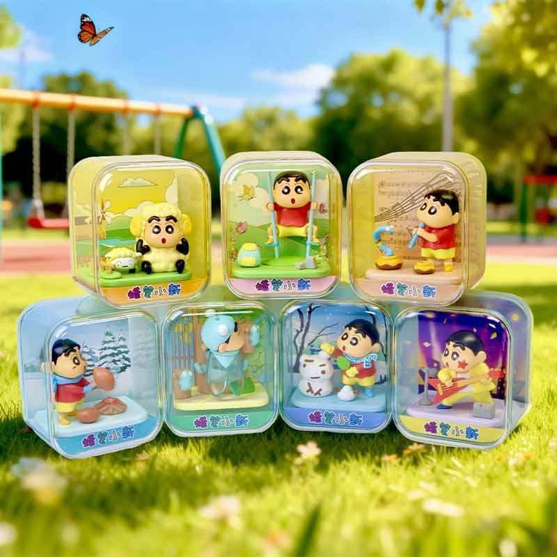 Figura engraçada diária em miniatura cena decoração boneca brinquedos de mercadoria quadrada
