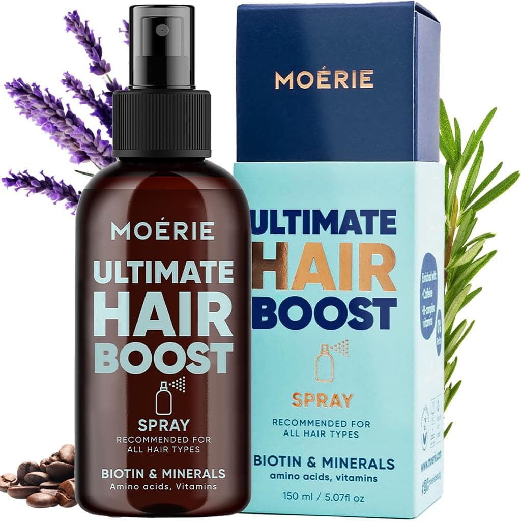 Moerie Ultimate Hair Boost Spray Projetado para Fortalecer e Restaurar a Saúde do Couro Cabeludo - Sérum Capilar 100% Na