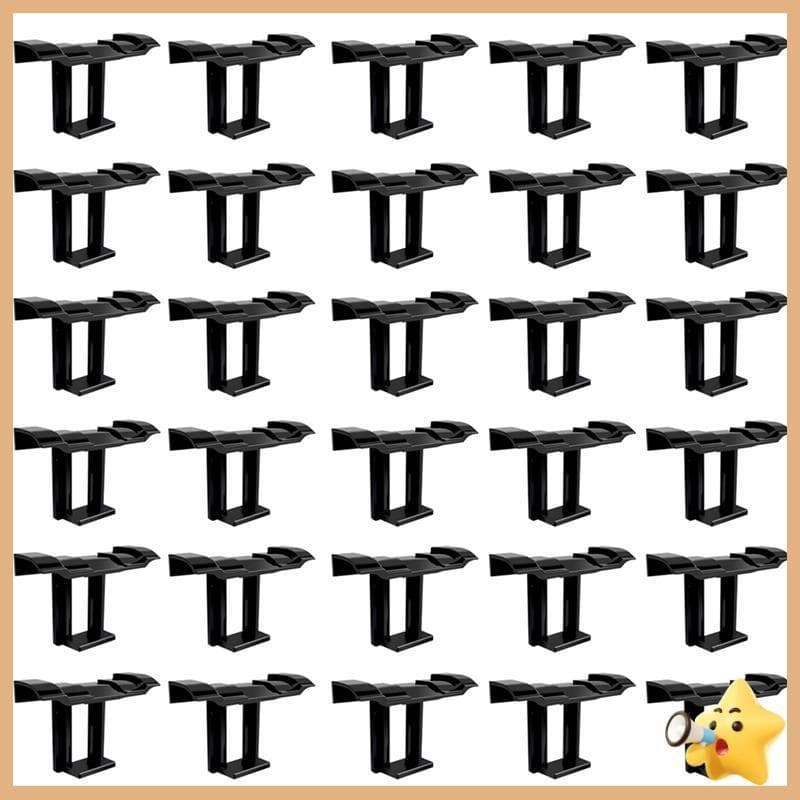 30 Peças Fivela De Drenagem De Painel Fotovoltaico Placa Fotovoltaica Solar Clipe Água Para 33mm Preto-montague