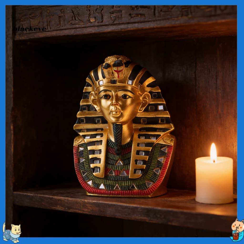 BL-Estatueta De Faraó Egípcio , Decoração De Casa Artesanal De Resina Com Base Estável Para Sala De Estudo