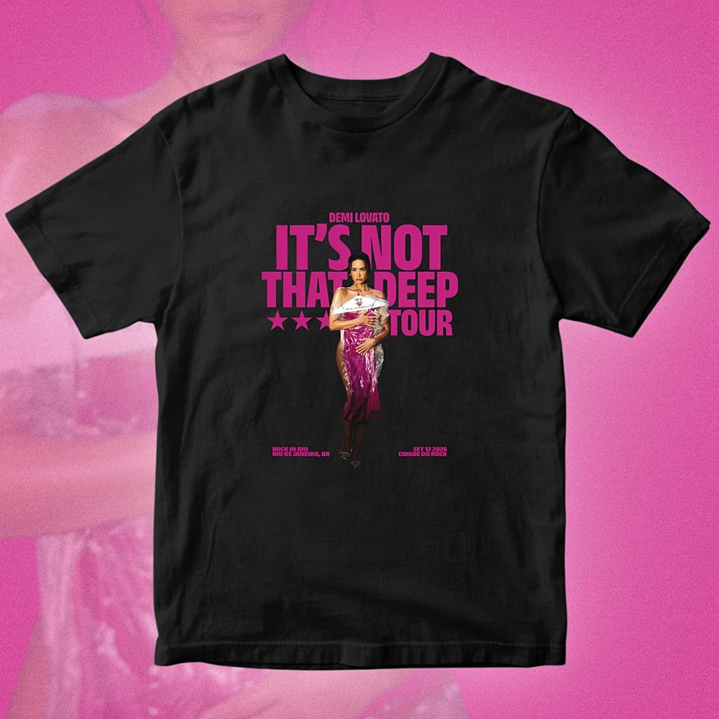 Camiseta Demi Lovato Rock in Rio Camisa 100% Algodão