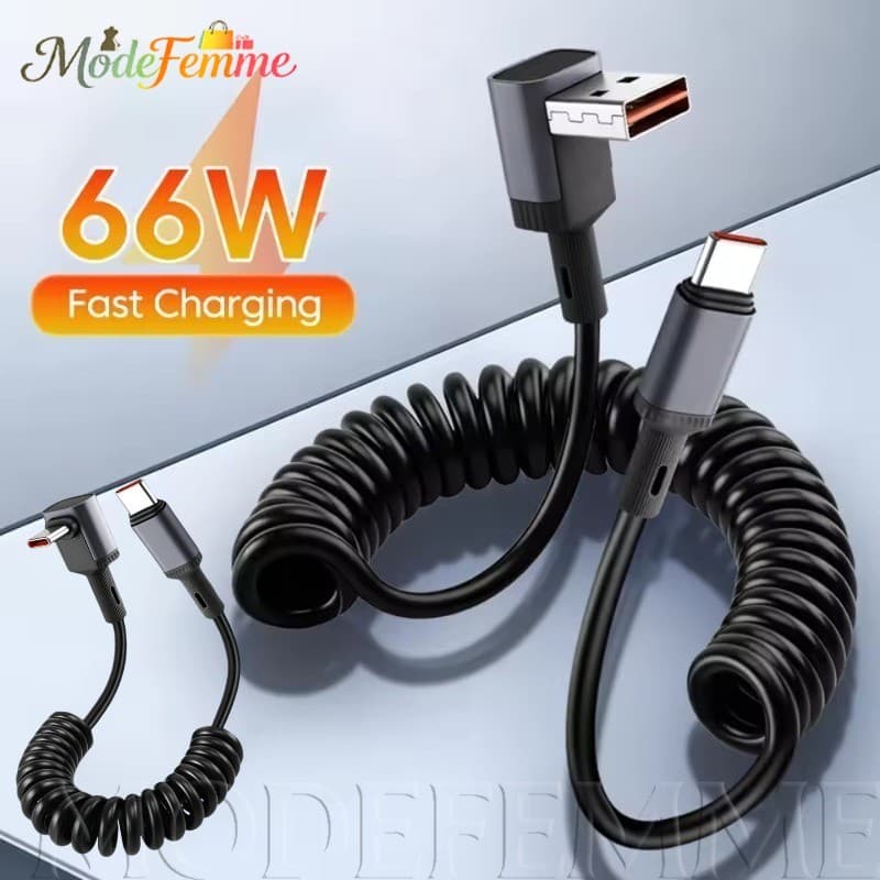 [À Venda] Cabo De Carregamento Rápido 66/100W-Fio De Dados USB Tipo C-Carregador Universal Doméstico Para Carro-Alimenta