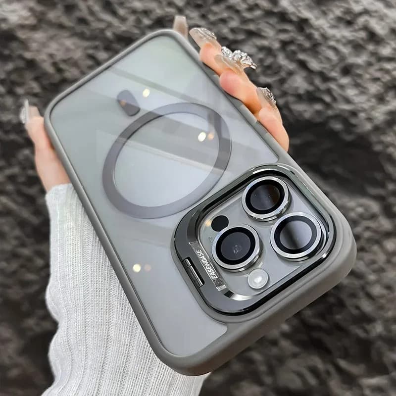 Luxo Magnético À Prova De Choque Caso Telefone Para iPhone 15 14 13 16 17 Pro Max Suporte Lente Vidro Proteção Filme Cap