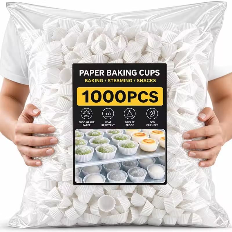 500/1000 Unidades De Forros De Papel Chocalate-Copos Descartáveis Para Bolo-Qualidade Alimentar-Embalagens À Prova De Gr