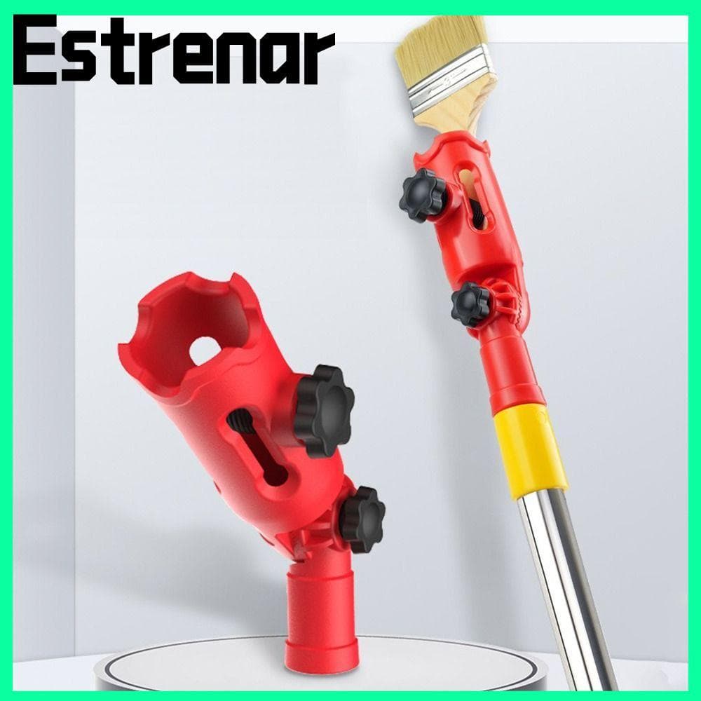 Suporte De Fixação De Poste De Extensão ESTRENAR , Extensor De Pincel De Pintura De Cabeça Giratória Multiângulo , Plást