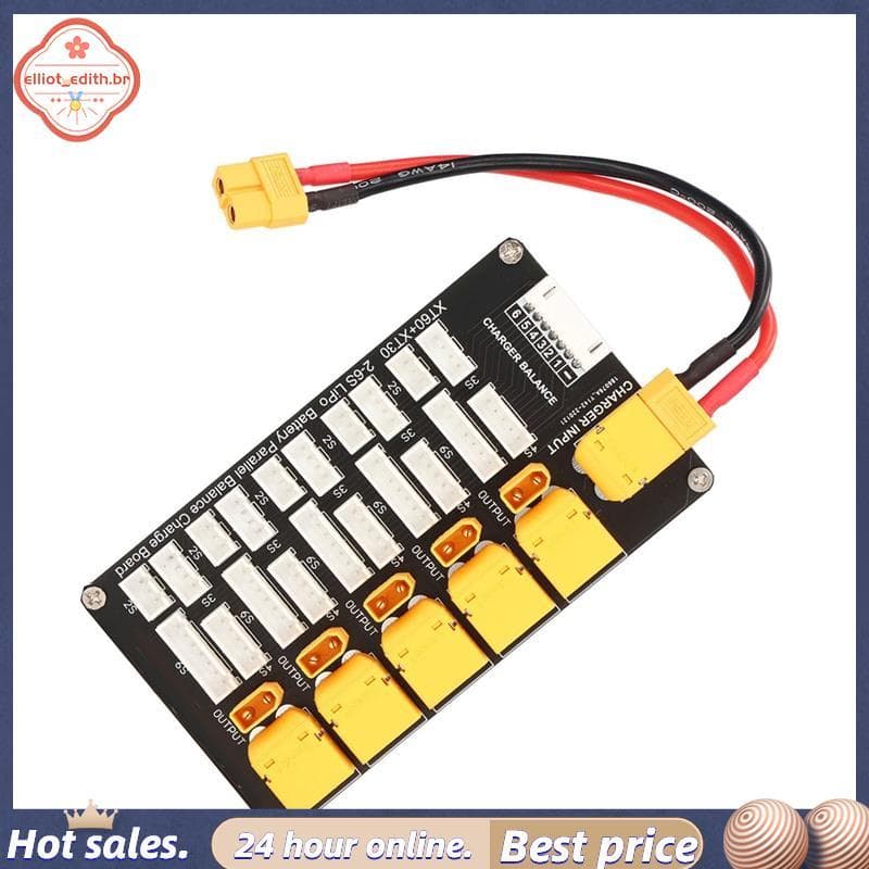Placa De Carregamento De Bateria Lipo Paralelo XT30 Plug 2 ? Baterias De Lítio 6S Para Componentes Eletrônicos Do Carreg