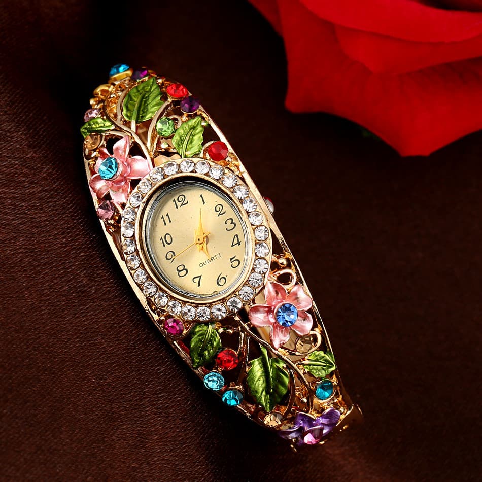 Relógio feminino no estilo de Hong Kong, relógio de pulso elegante, relógio feminino versátil, relógio de pulseira de al