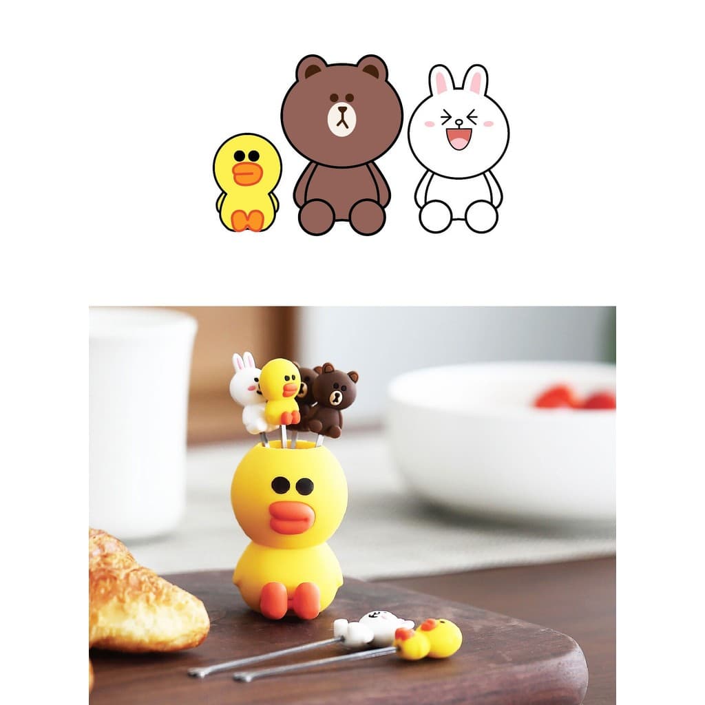 Conjunto de garfo de frutas criativo bonito dos desenhos animados seguro doméstico aço inoxidável colheita frutas inserç