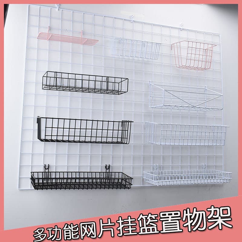 Cesta de suspensão bandeja grade de arame Rack de armazenamento pendurado cesta supermercado armazenamento doméstico arr