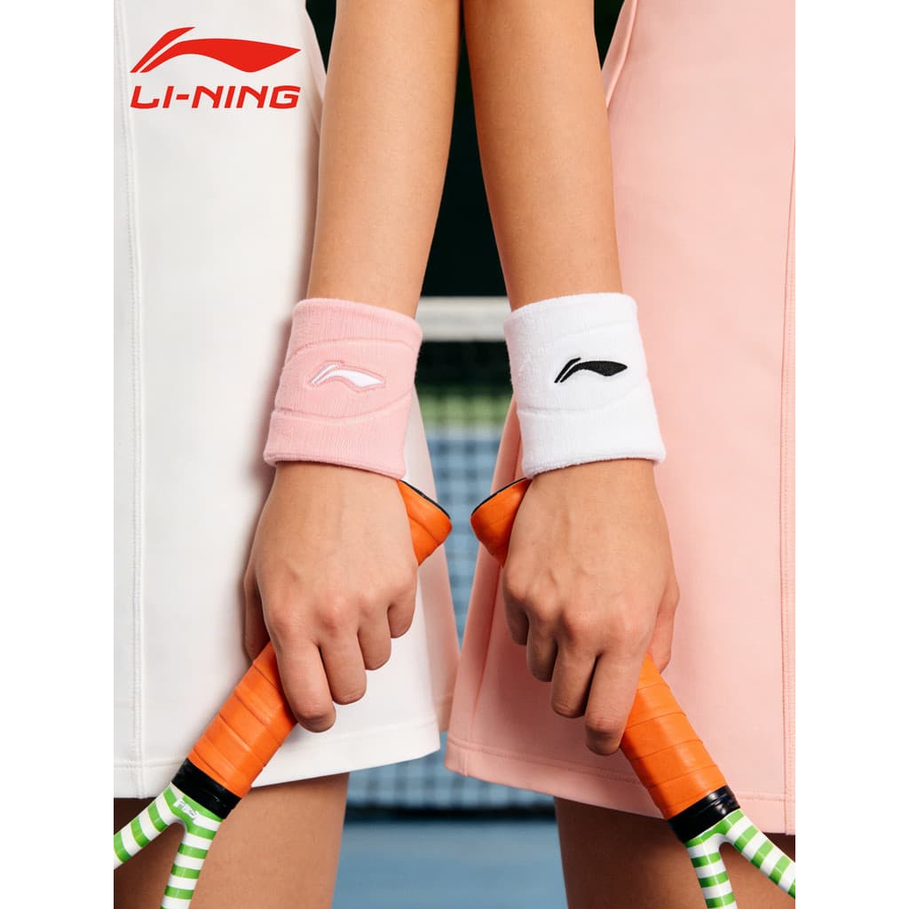 Li Ning Protetor de pulso esportivo feminino absorvente de suor Badminton tênis corrida Fitness pulso suor toalha Sp