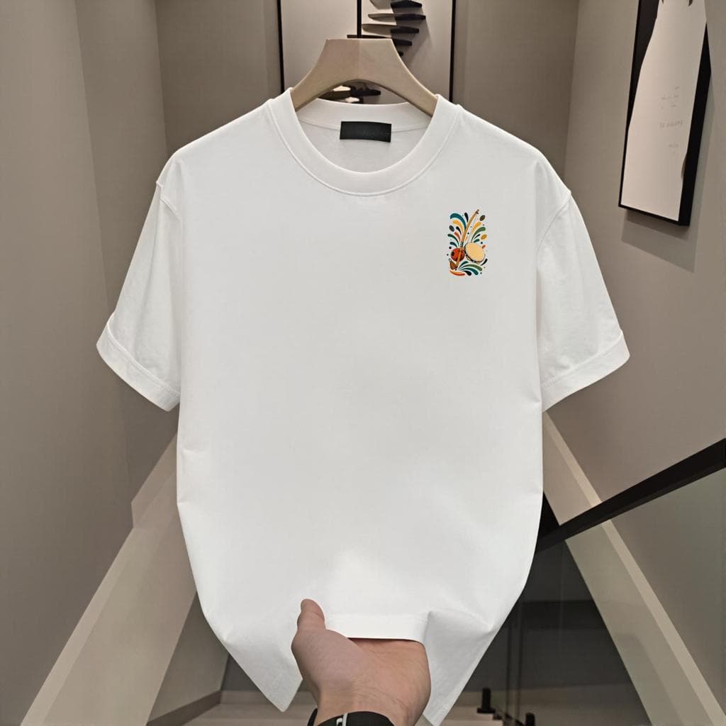 Camiseta Masculina Berimbau e Pandeiro Estampa Frente e Costas