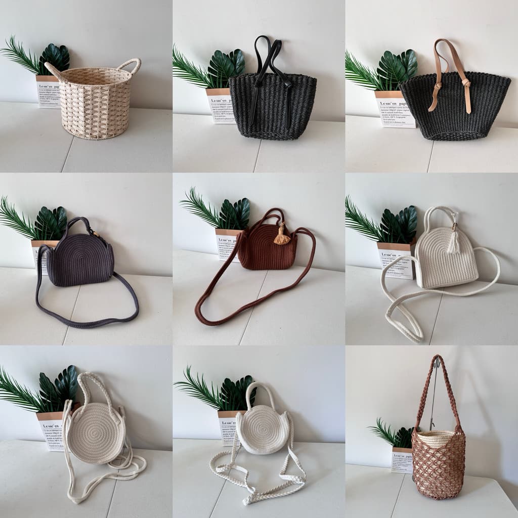 Bolsa de palha feminina grande capacidade 2024 novo estilo sacola de palha beira-mar praia férias bolsa de ombro Crossbo