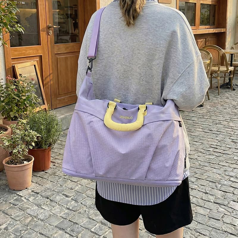 Bolsa de viagem de grande capacidade, separação seca e molhada, bolsa de viagem de negócios, leve, esportes ao ar livre,
