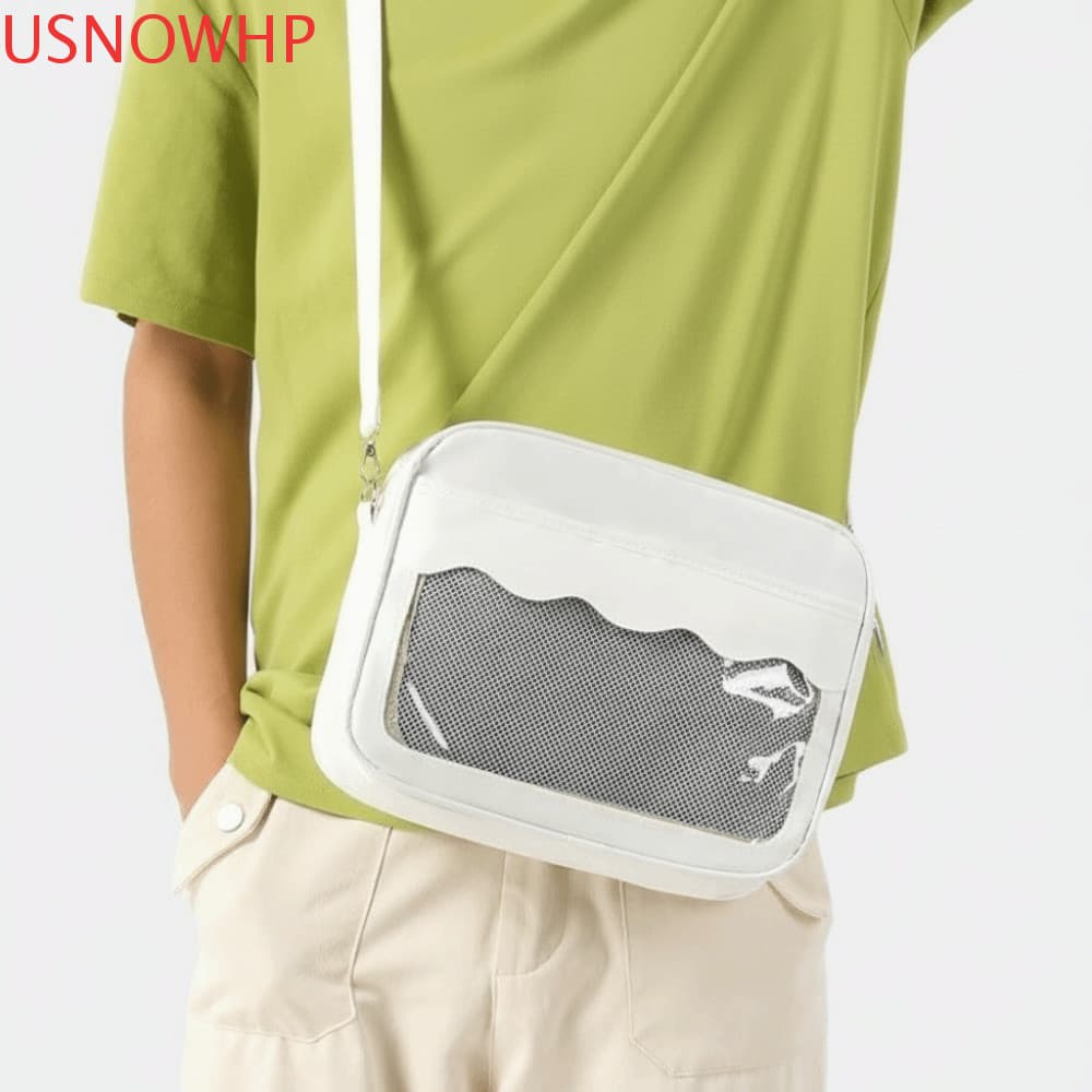Bolsa De Ombro Uniforme USNOWHP JK , Ita Transparente PU Y2K Crossbody De PVC Estilo Japonês À Prova D'água
