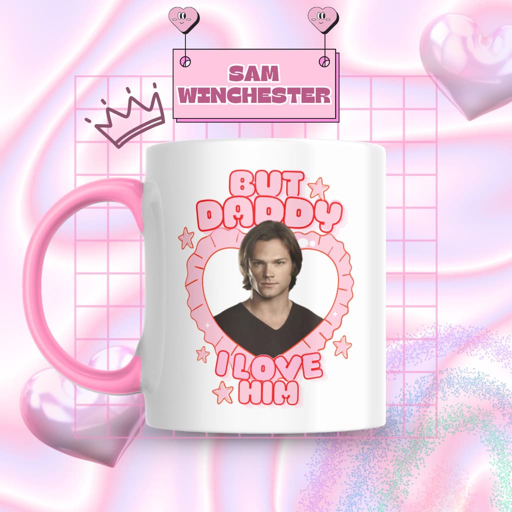 Caneca Xicara Porcelana 325ml Sam Winchester Supernatural Fã Personalizada Presente Decoração Casa