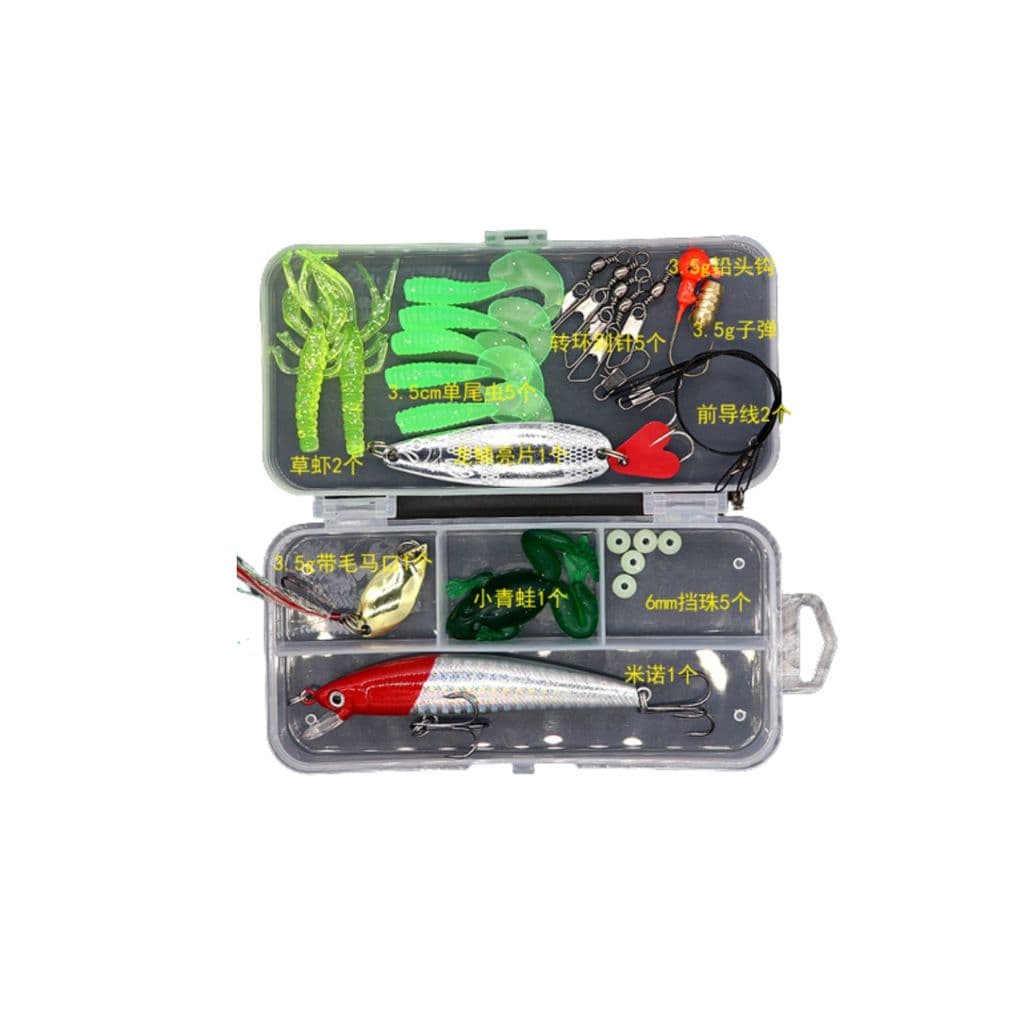 Kit Pesca Completo com Iscas Artificiais Caixa Organizadora e Acessórios para Pesca Esportiva Alta Qualidade