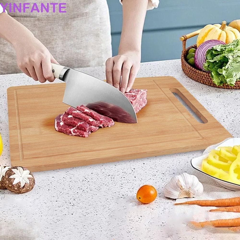YINFANTEWN 3 Pçs/SET Tábuas De Corte De Bambu , Tábua Suspensa Dupla Face , Bloco Espessado