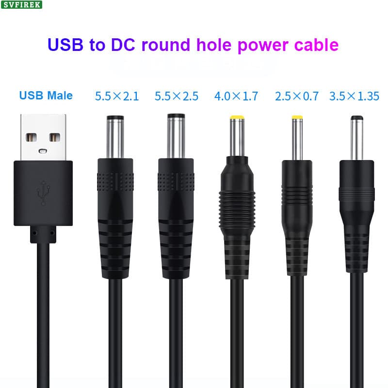 Cabo De Alimentação USB Para DC 5V A 12V Barrel Jack Conector De Fio Roteador Wifi