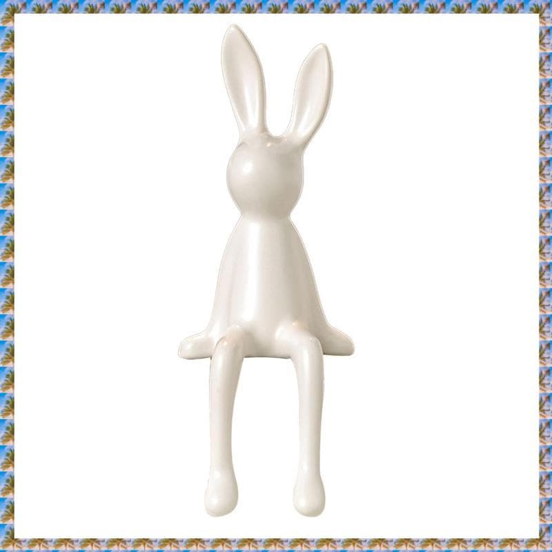 [bo7w15gmoh.br] Estatueta De Coelho Sentado Com Orelhas Compridas , Decoração De Estátua Quarto Para Mesa , Estante , Pr