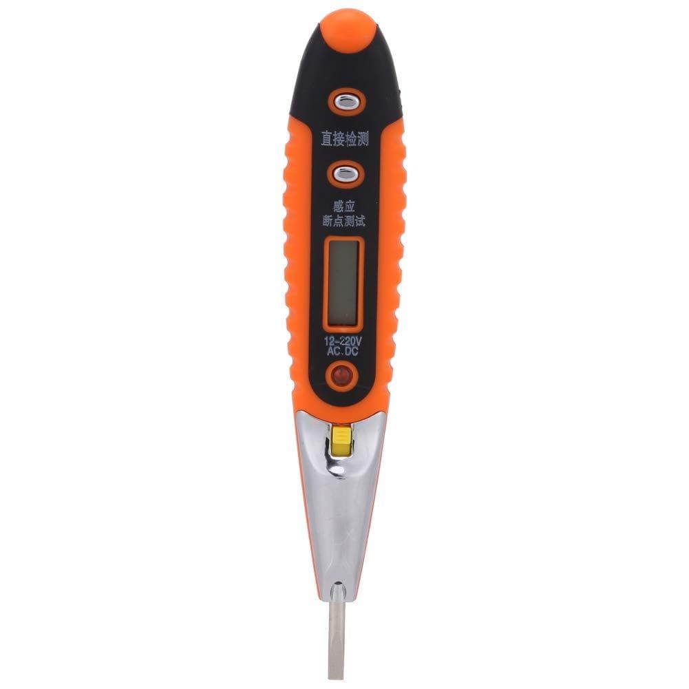 Caneta de Teste de Voltagem, Caneta Digital de Teste de Voltagem 12V-220V DC e AC, Detector de Voltagem, Caneta de Teste