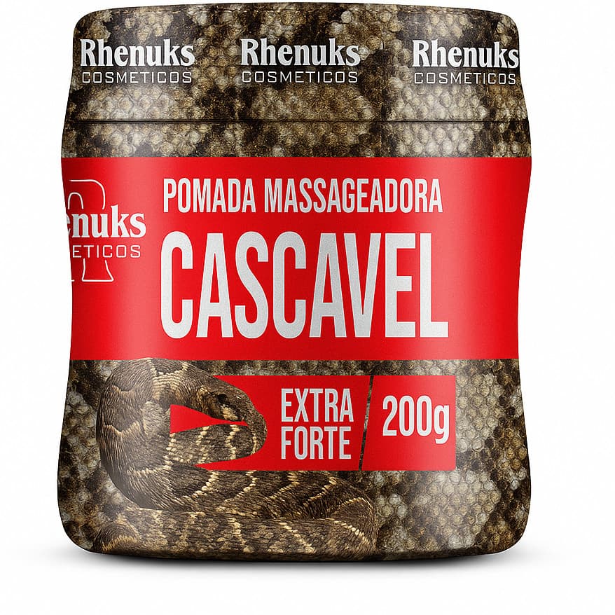 Gel Massageador Cascavel Rhenuks 200g – Alívio Imediato de Dores Musculares e Contusões