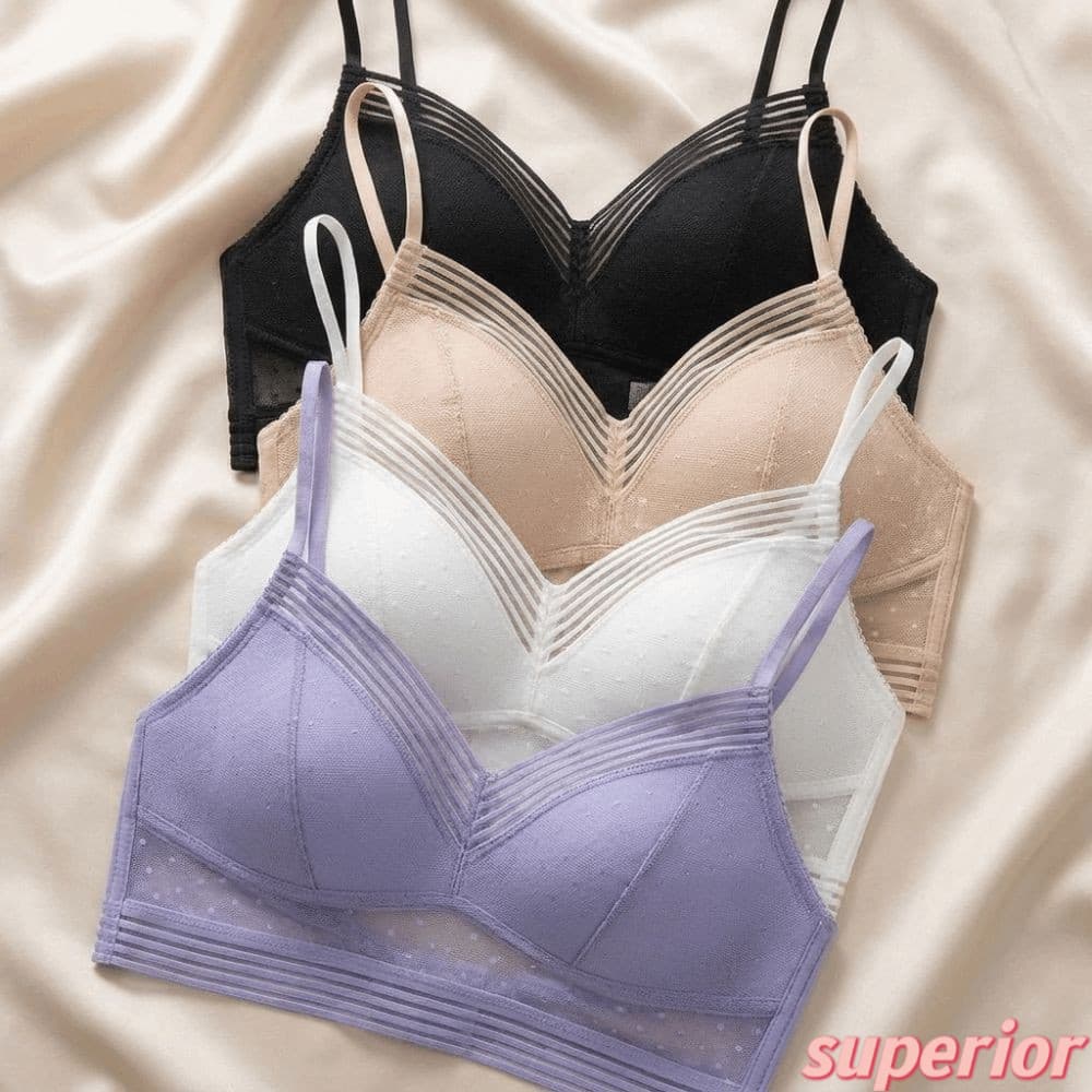 Sutiã Traseiro De Beleza SUPERIOR , Sem Fio Leve De Material De Renda , Sutiãs Confortáveis Ajustáveis Com Costas Baixas