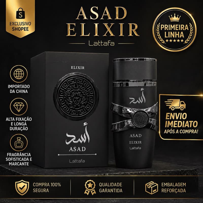 Perfume Asad Elixir Lattafa Perfume Árabe 100 Ml