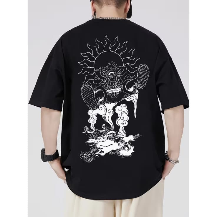 Camiseta Streetwear Fashion Oversized 100% Algodão Gola Redonda Unissex