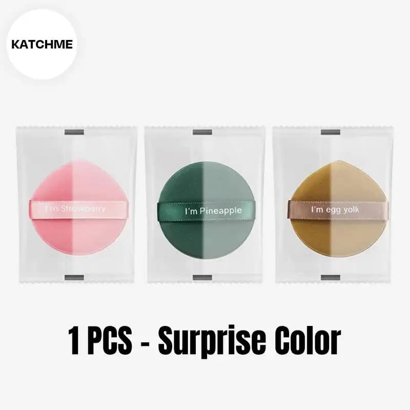KatchMe Gift: Esponja Cosmética Macia de Dupla Face (Cor Surpresa) 1 Unidade, Esponja de Maquiagem para Uso Seco e Molha