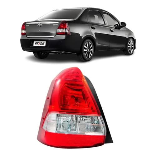 Lanterna Traseira Esquerda Etios Sedan 2013 2014 2015 A 2021 Esquerdo/motorista Vermelho