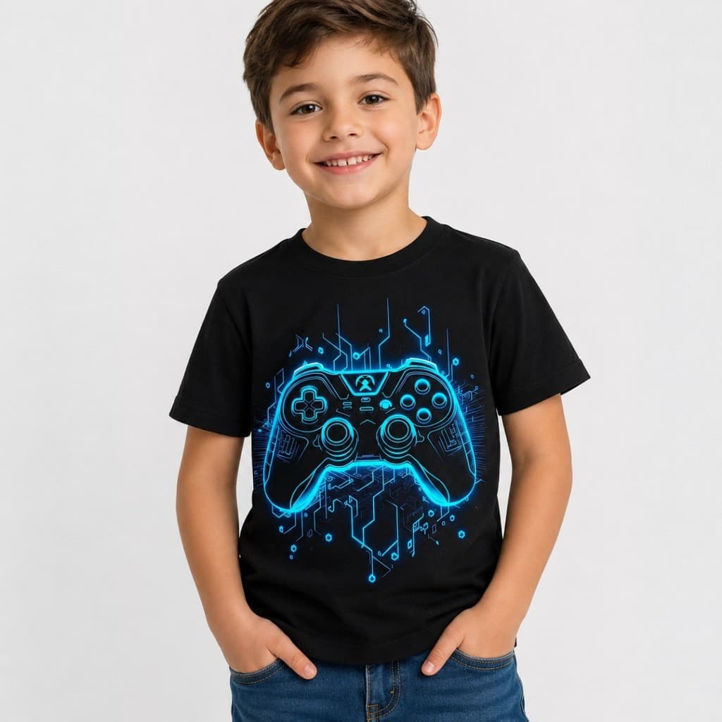 Camiseta Infantil Gamer Controle | Estampa Game