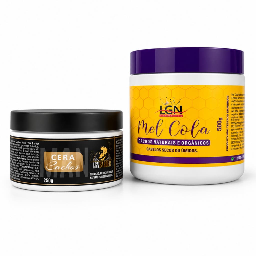 Kit definição perfeita| Cera cachos man 250g + Mel cola para cachos 500g - LGN