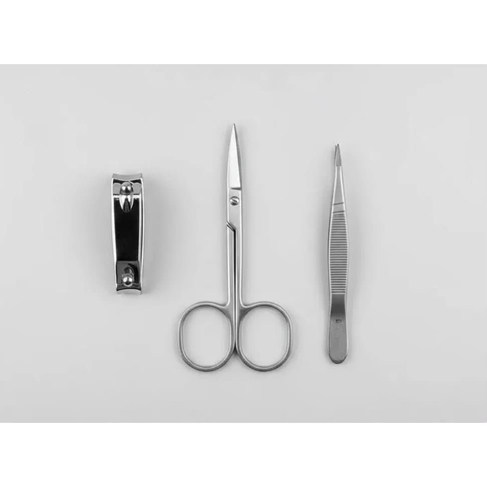 Kit Manicure Profissional 3 Peças Cortador Tesoura Pinça