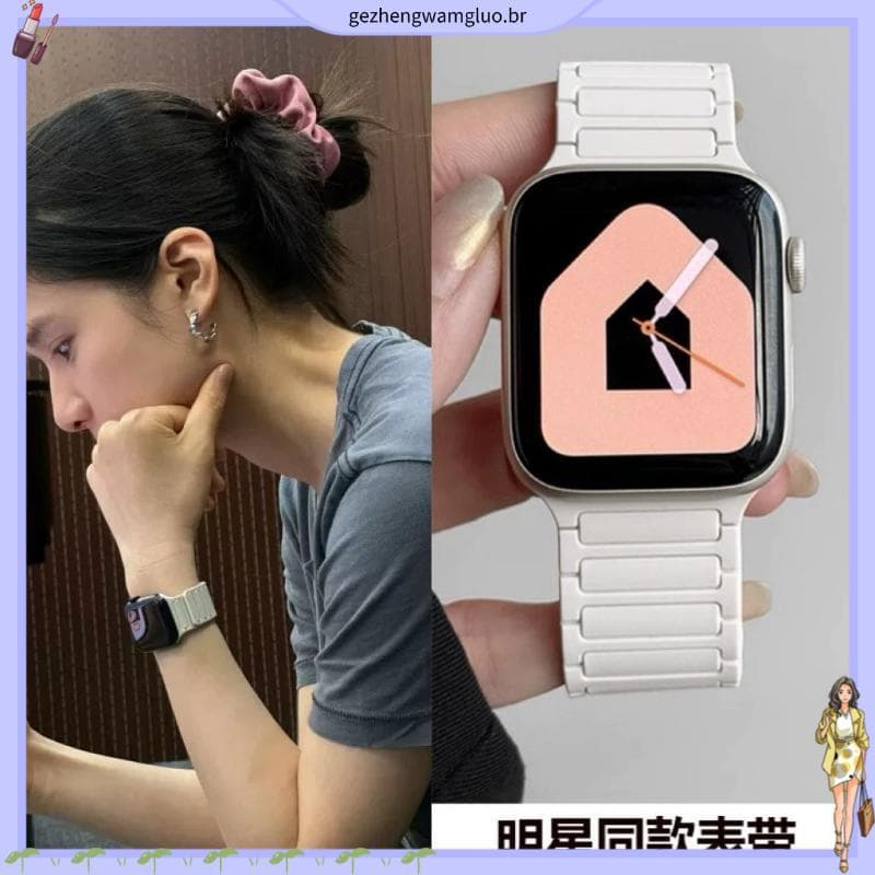 Novo estilo Zhang Jingyi mesmo estilo adequado para Xiaomi 10Pro/9Pro cinta Redmi watch654 pulseira de Silicone magnétic