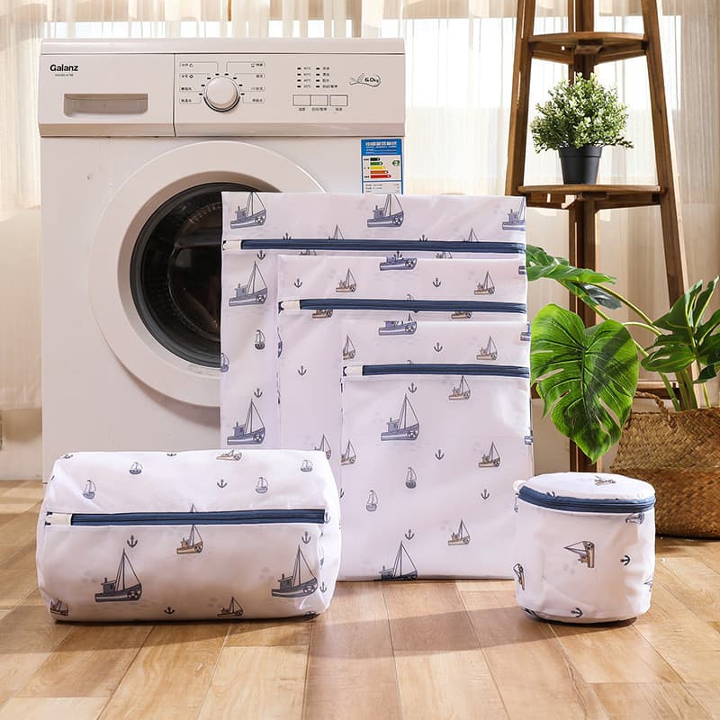 Saco de lavanderia impresso malha fina cuidados saco de lavagem sutiã roupa interior lavagem cuidados lavanderia saco de