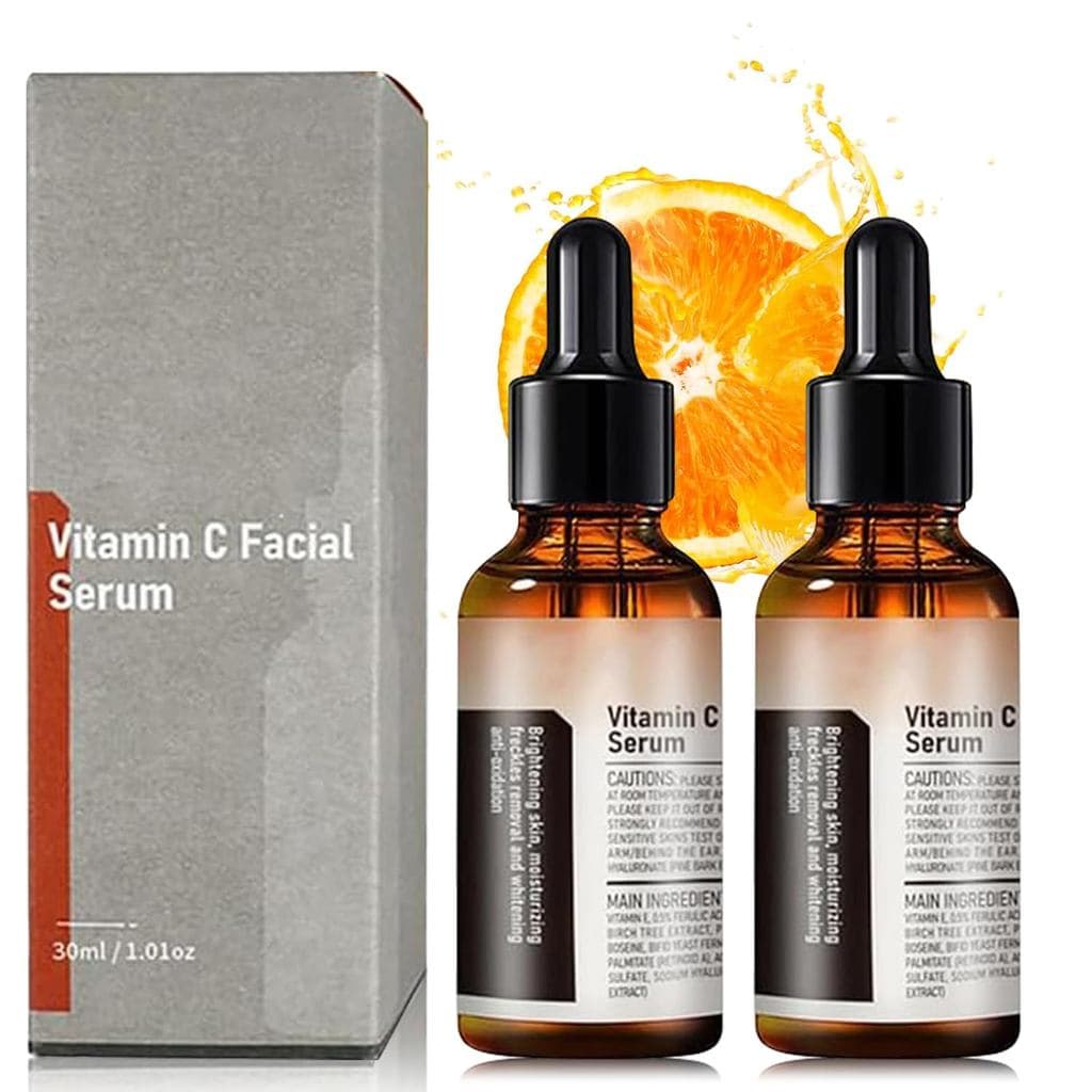 2 PCS Sérum Facial de Vitamina C, Cuidados com a Pele, Hidratação, Pele Hidratada, 30 ml, 1.01oz