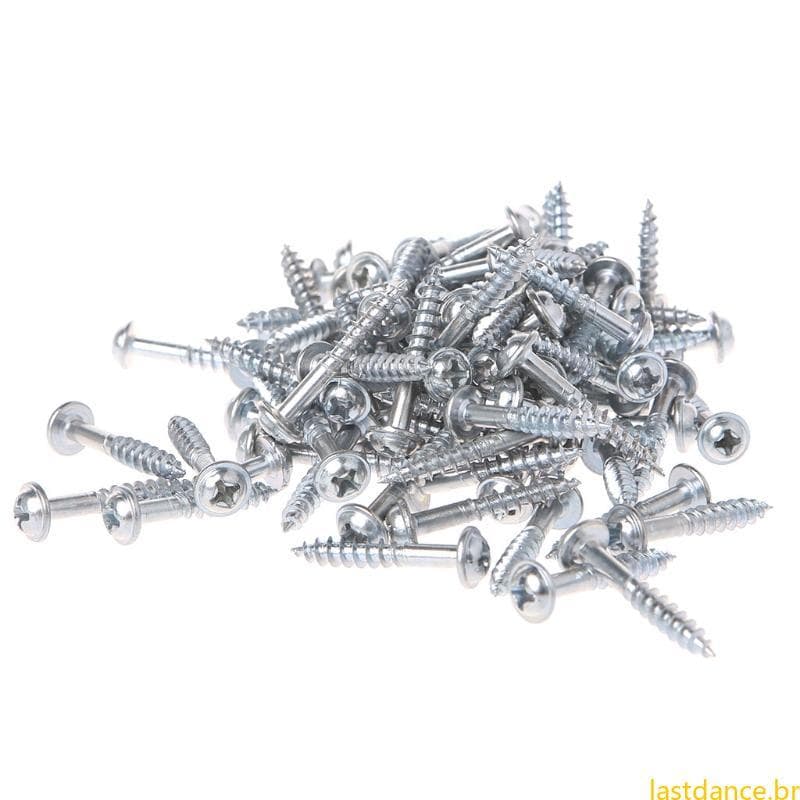 Las 100Pcs M4-25 Parafusos Autorroscantes Furo Oblíquo Força Para Gabarito Bolso