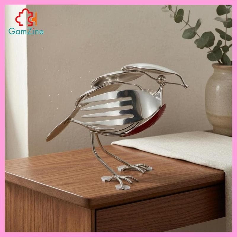 [lzdxwcke2] Escultura Artística De Metal , Esculturas E Estatuetas Decorativas Minimalistas De Pássaros Para Decoração D