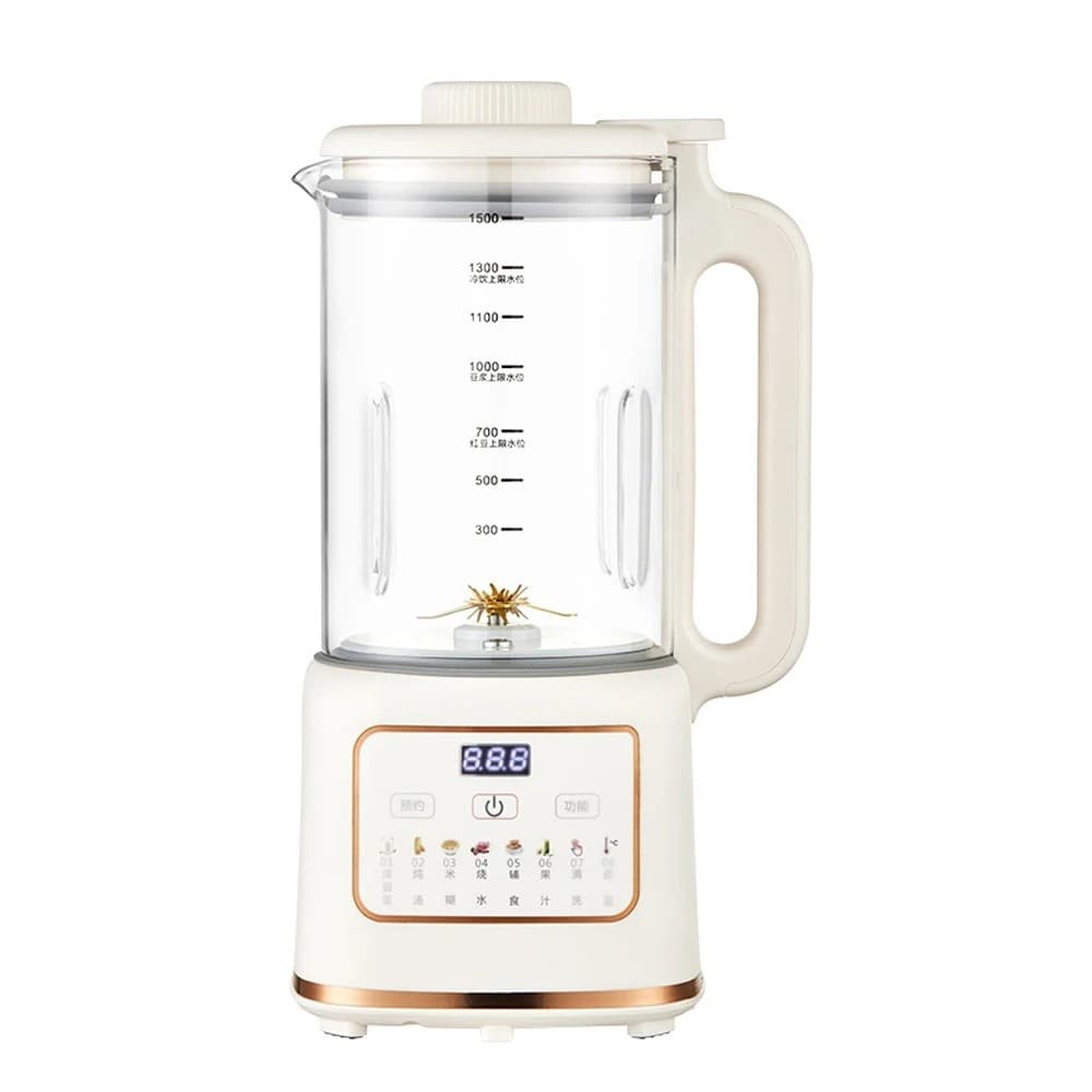 1.5L Máquina De Leite De Soja Doméstico Fabricante Aço Inoxidável Sem Filtro Aquecimento Feijão Espremedor Moagem De Grã