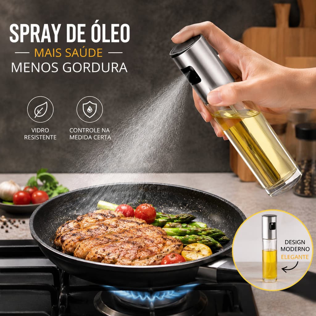 3 Spray Pulverizador Vidro Borrifador Azeite Vinagreessenciais De Cozinha Promoções
