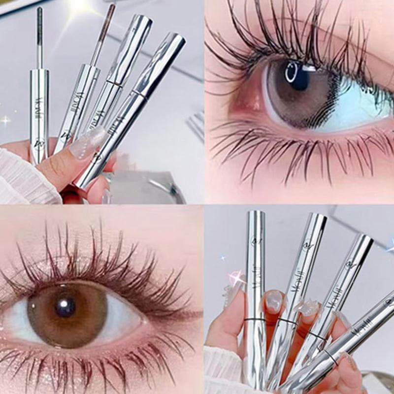 ((WHDR) Rímel de ferro de Metal à prova d'água Fibra de seda preta longa ondulação cosméticos de beleza