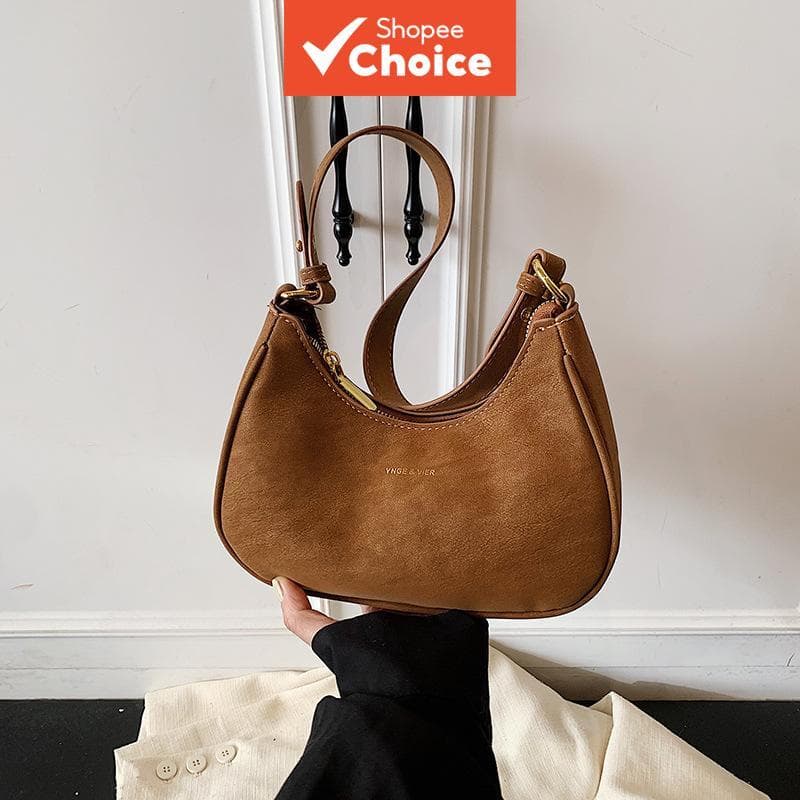 Bolsa de mão pequena feminina retrô moderna fosca, nova bolsa tiracolo casual e versátil estilo 2026, bolsa de