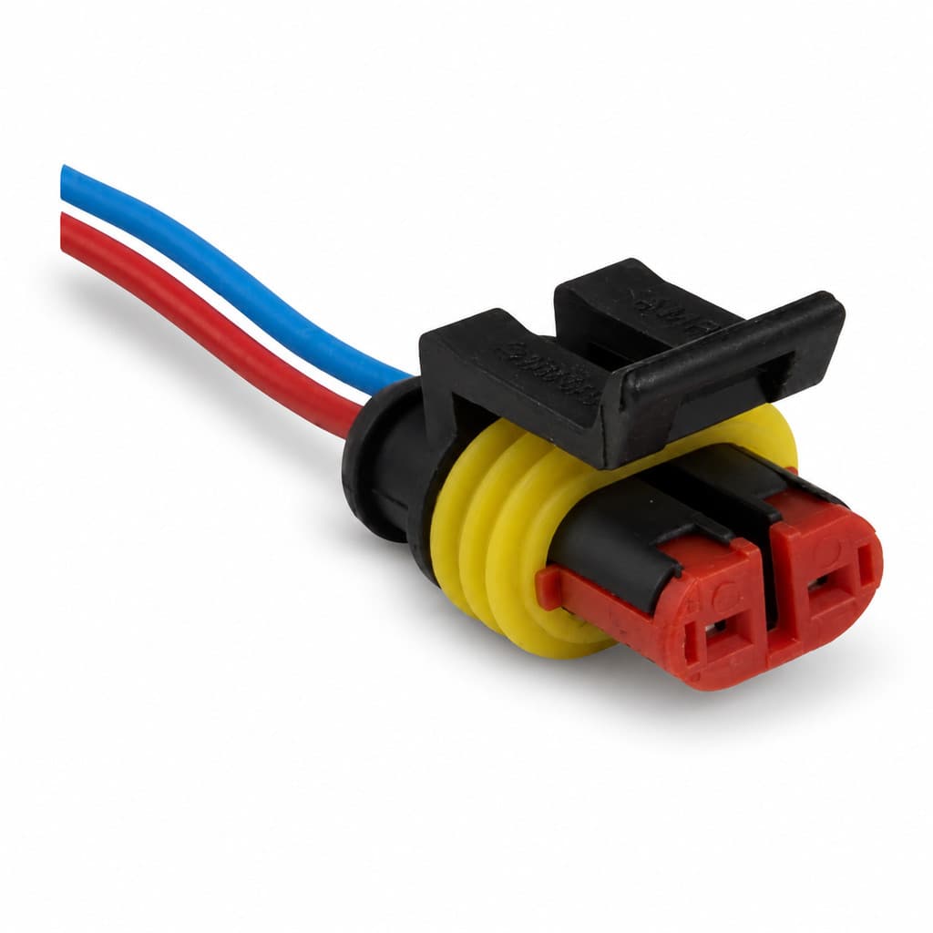 Chicote Reparo Sensor Luz Ré 2 Vias Plug Automotivo Vedação Fios 10 Cm