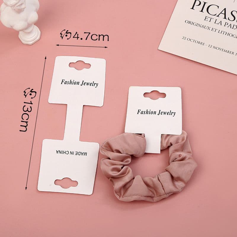 Versão coreana jóias branco simples cartão único hairpin em forma de I anel de cabelo embalagem faixa de borracha papelã