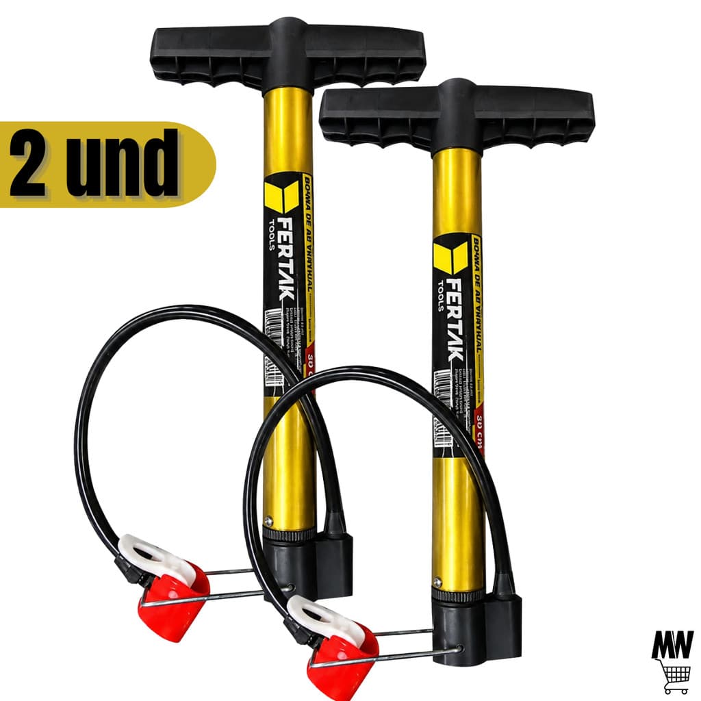 Bomba De Ar Para Encher Pneu De Bicicleta Carro Moto Manual 30cm - Envio Imediato