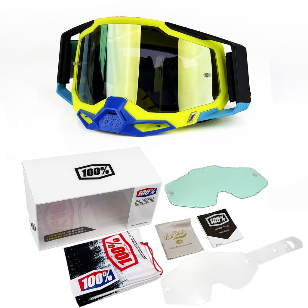 Conjunto De Óculos De Motocross uv400 Proteção Fotocrômicos Ao Ar Livre Totalmente Selados (100 Gen 2)
