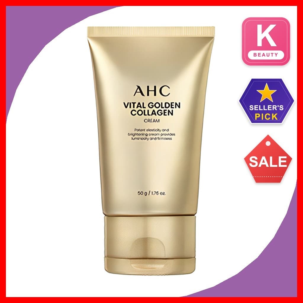 [AHC] Creme Vital Golden Collagen 50g 1 Unidade/Facial Coreano/Elasticidade Nutritiva E Cuidado Firmador