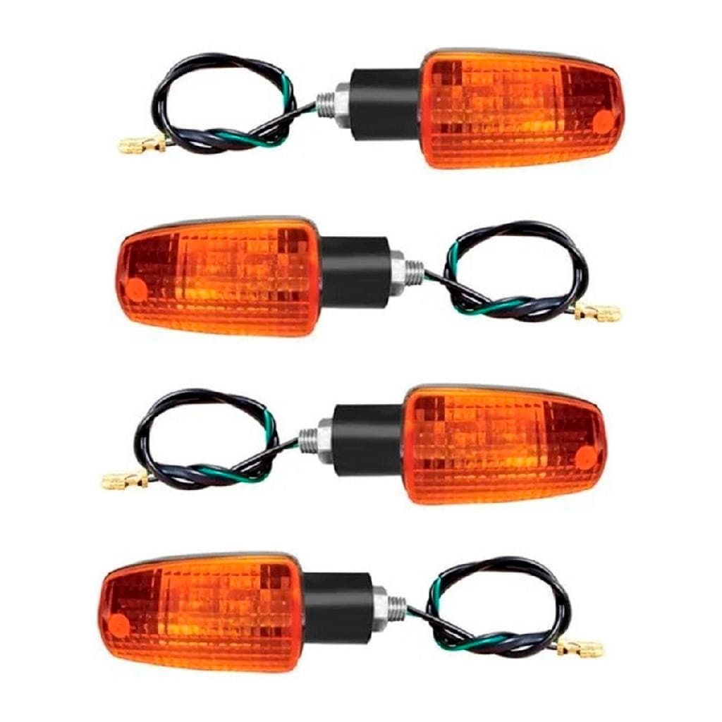 Kit Completo 4 Piscas Seta Mini Cg Titan 125 150 Fan Amarelo