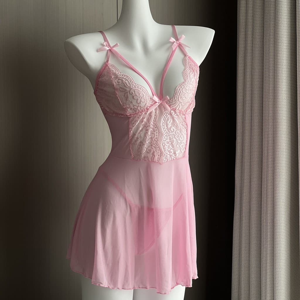Pijama de seda gelada de novo estilo, camisola feminina de renda, roupa de dormir requintada, versão de alta qualidade.